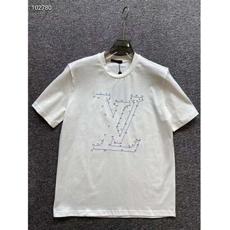 lv t shirt herren weiß|louis vuitton t shirts herren.